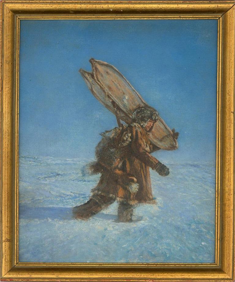 Unknown Figurative Painting - Canadian School 20th Century Oil - The Wastes Of Chukchi Peninsula