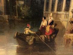 Canal in Bruges Attributed to Richard Parkes Bonington