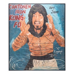 "Cantonese Iron Kung Fu" Ghanaian Hand-Painted Movie Poster