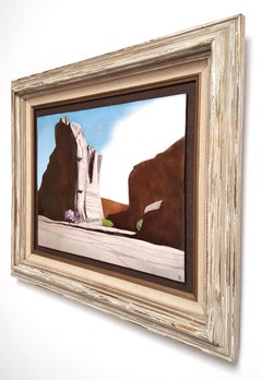 'Canyon De Chelly' Enamel Copper Landscape Painting by Irwin Whitaker
