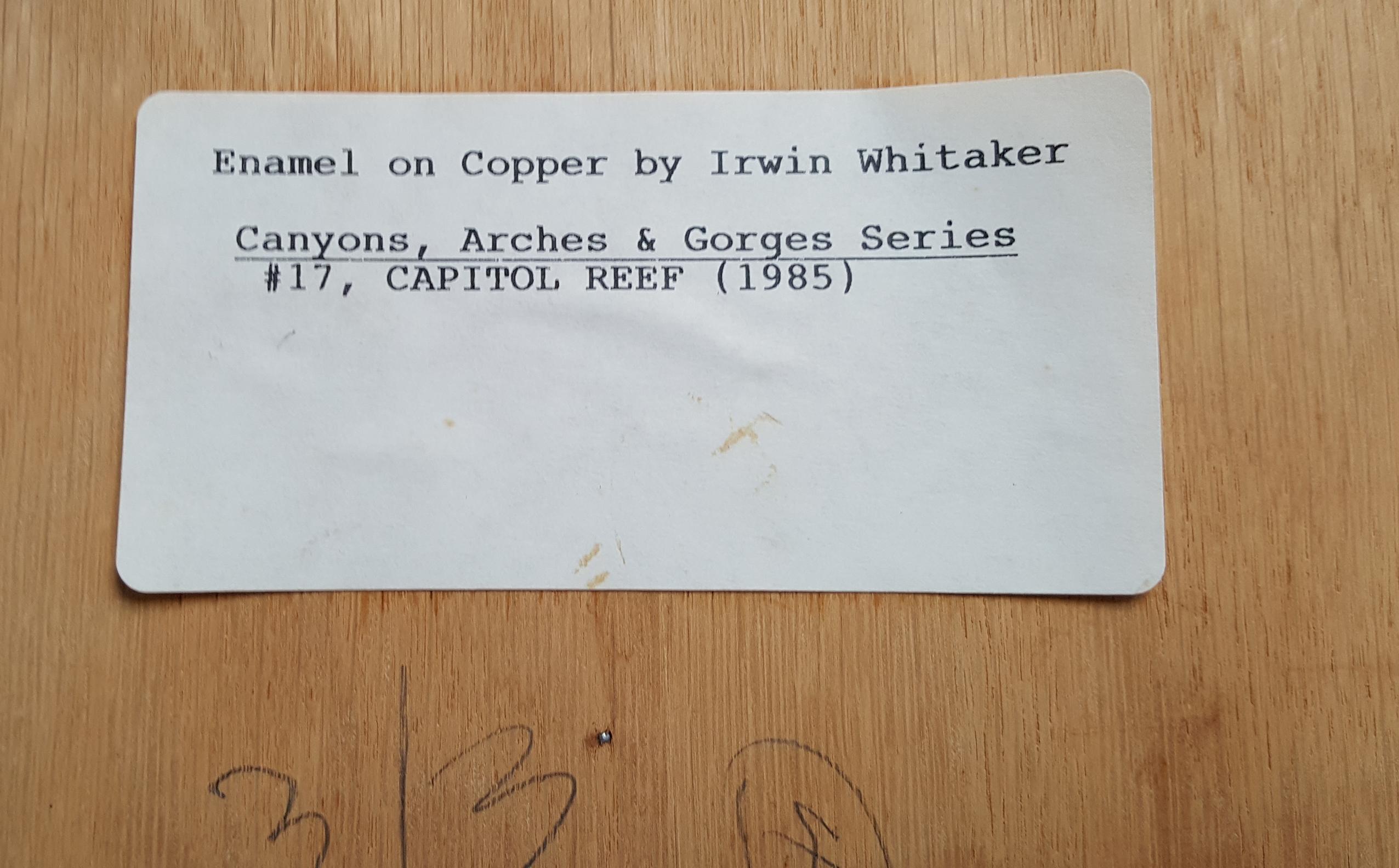 Paesaggio smaltato in rame 'Capitol Reef' di Irwin Whitaker in vendita 1