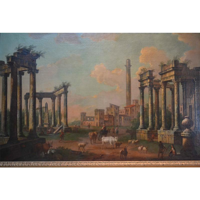 Capriccio After Luigi Vanvitelli  - Painting by Unknown