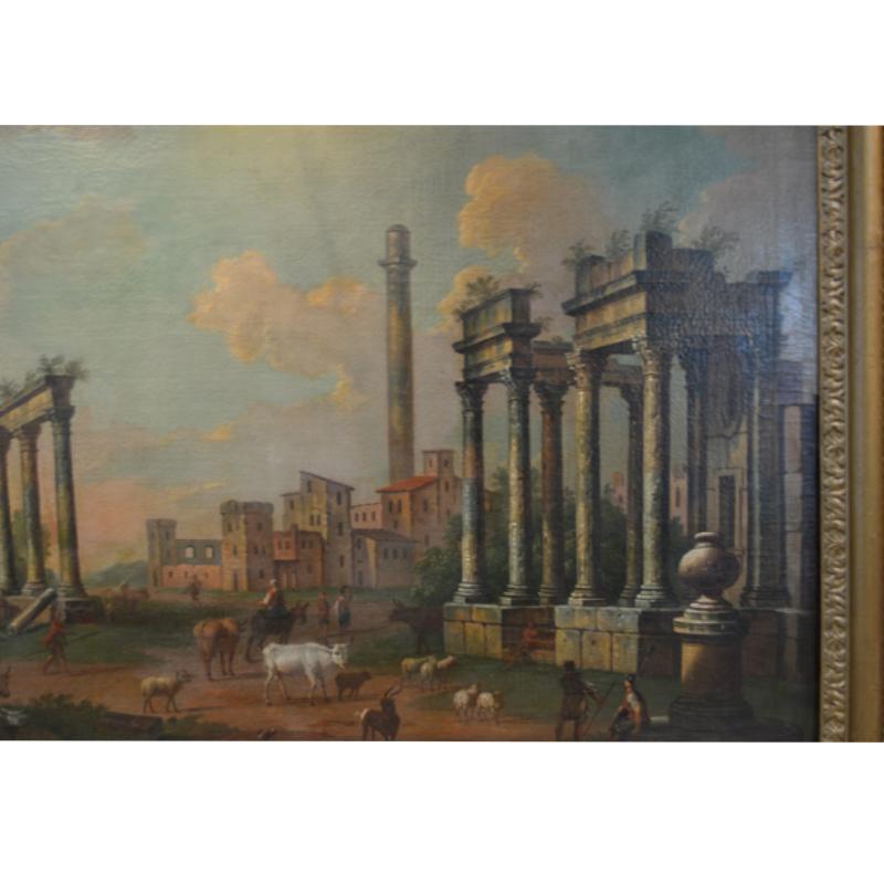Capriccio After Luigi Vanvitelli  - Old Masters Painting by Unknown