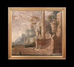 Capriccio de niños jugando fuera de un templo, Roma, siglo XVIII PAOLO PANINI