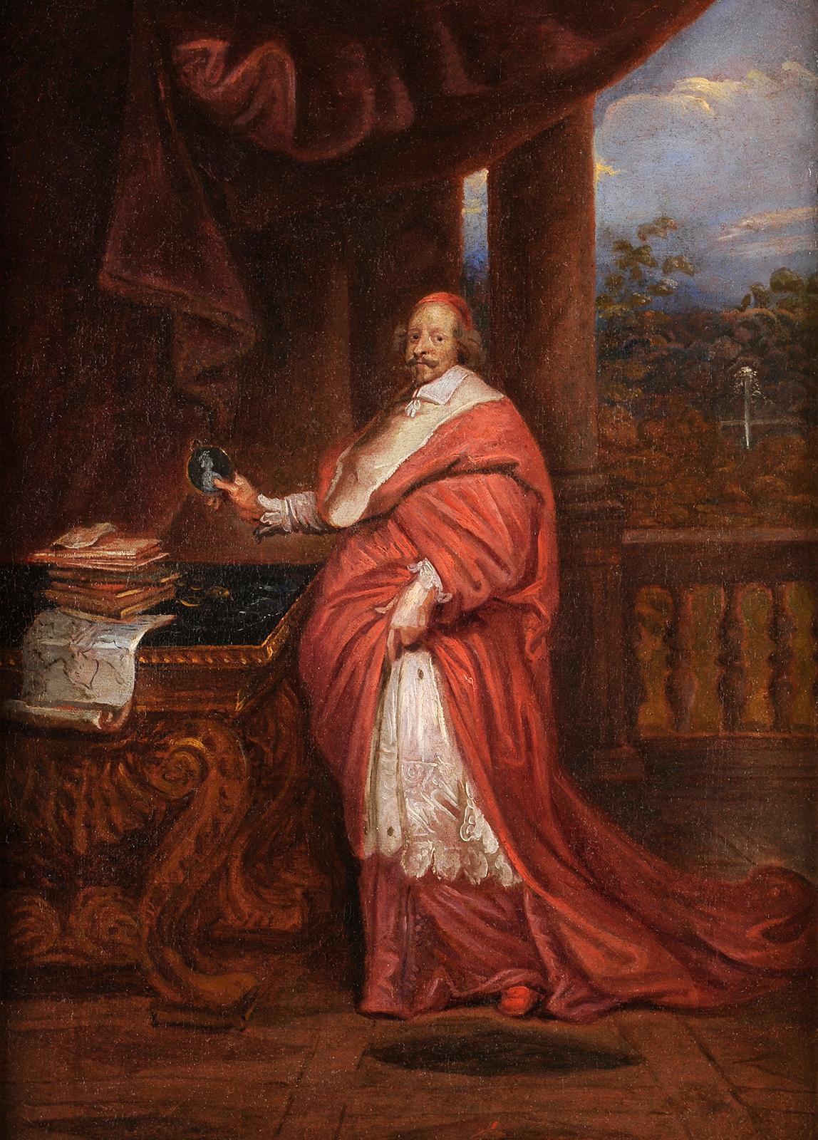 Ritratto del Cardinale Mazzarino - Painting di Unknown