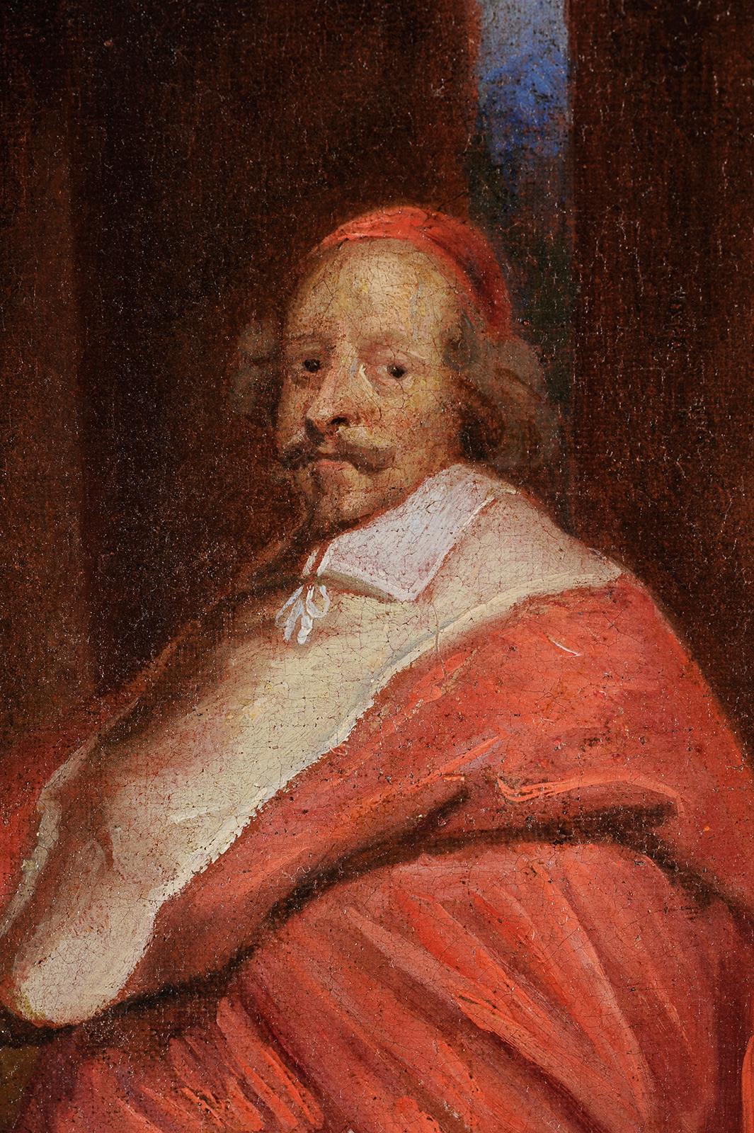 Ritratto del Cardinale Mazzarino - Painting Scuola francese di Unknown
