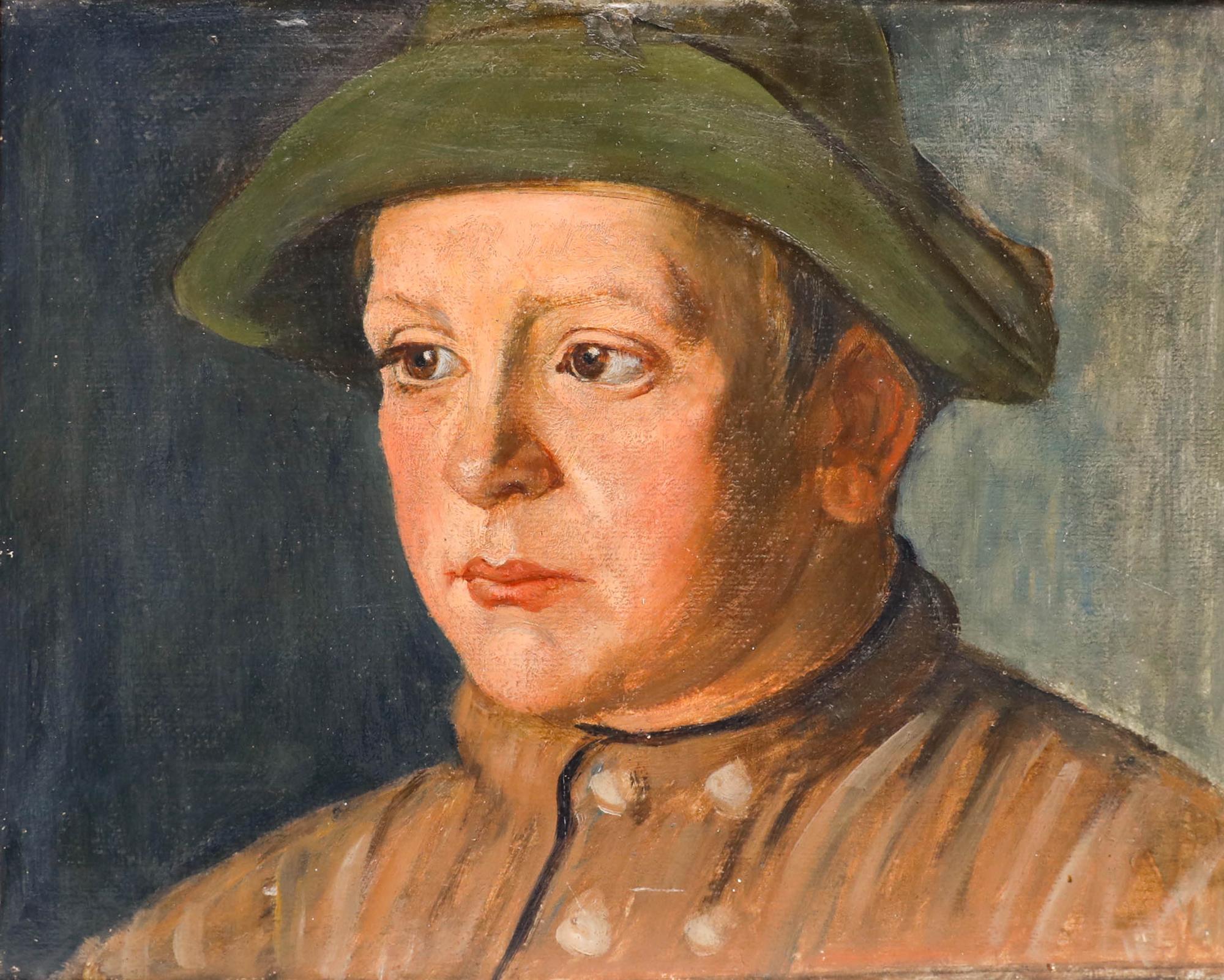 Carl Baum (1892-1966) - 1936 Oil, Portrait of Reinhard Vogel - Painting by Unknown