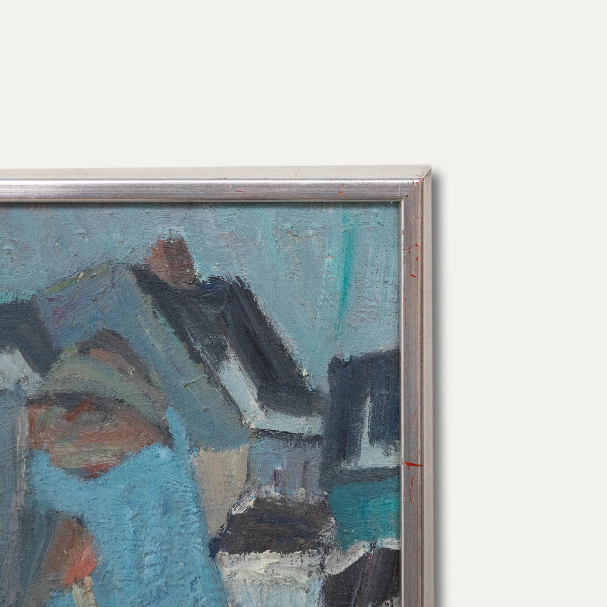 Carl Berndtsson - Swedish School Mid 20th Century Oil, Snow Shovellers 1