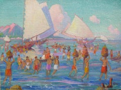 Carl Brandien, New York National Academy Artist, Oil Painting, 1930, Bali