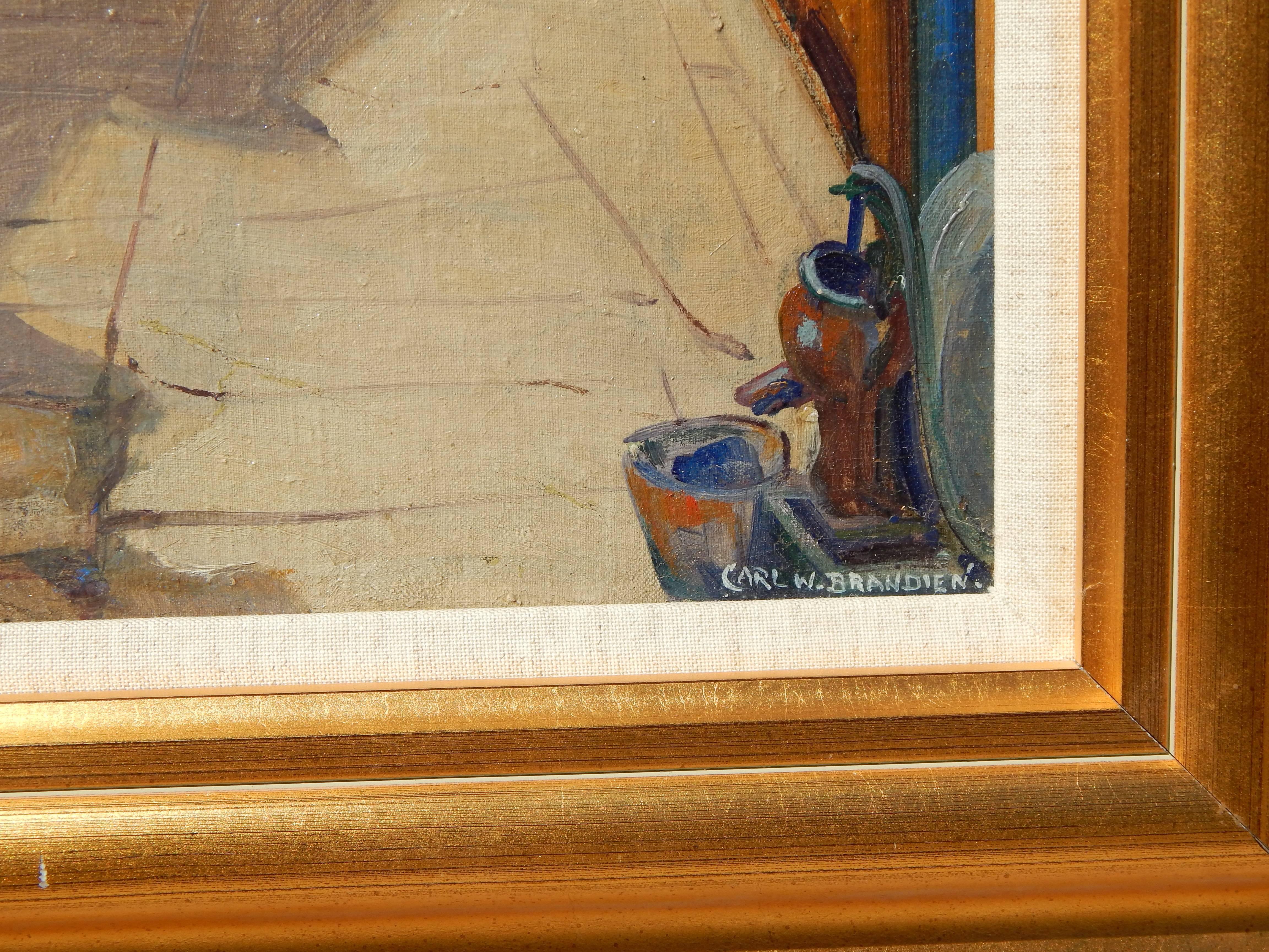 Carl Brandien, Künstlergemälde der New Yorker National Academy, 1930, Old Kyoto (Abstrakter Impressionismus), Painting, von Unknown