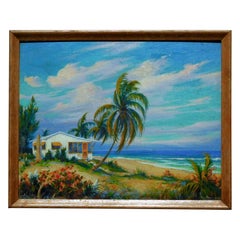 Carl Brandien, The Vagabond Artist, Oil on Board, Florida Subject, 1944