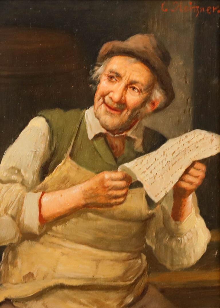 Carl Siegfried Stoitzner (1866-1943) - Ölgemälde, Der Kellermeister des frühen 20. Jahrhunderts – Painting von Unknown