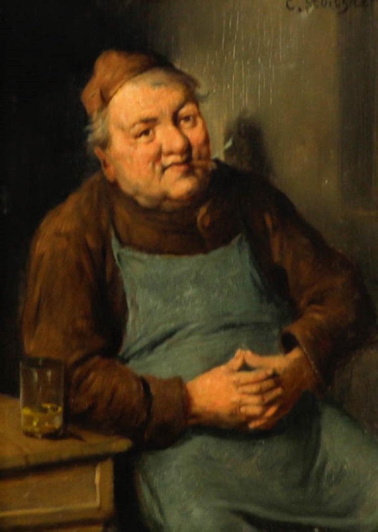 Carl Siegfried Stoitzner (1866-1943) - Huile du début du 20e siècle, Le moine - Painting de Unknown