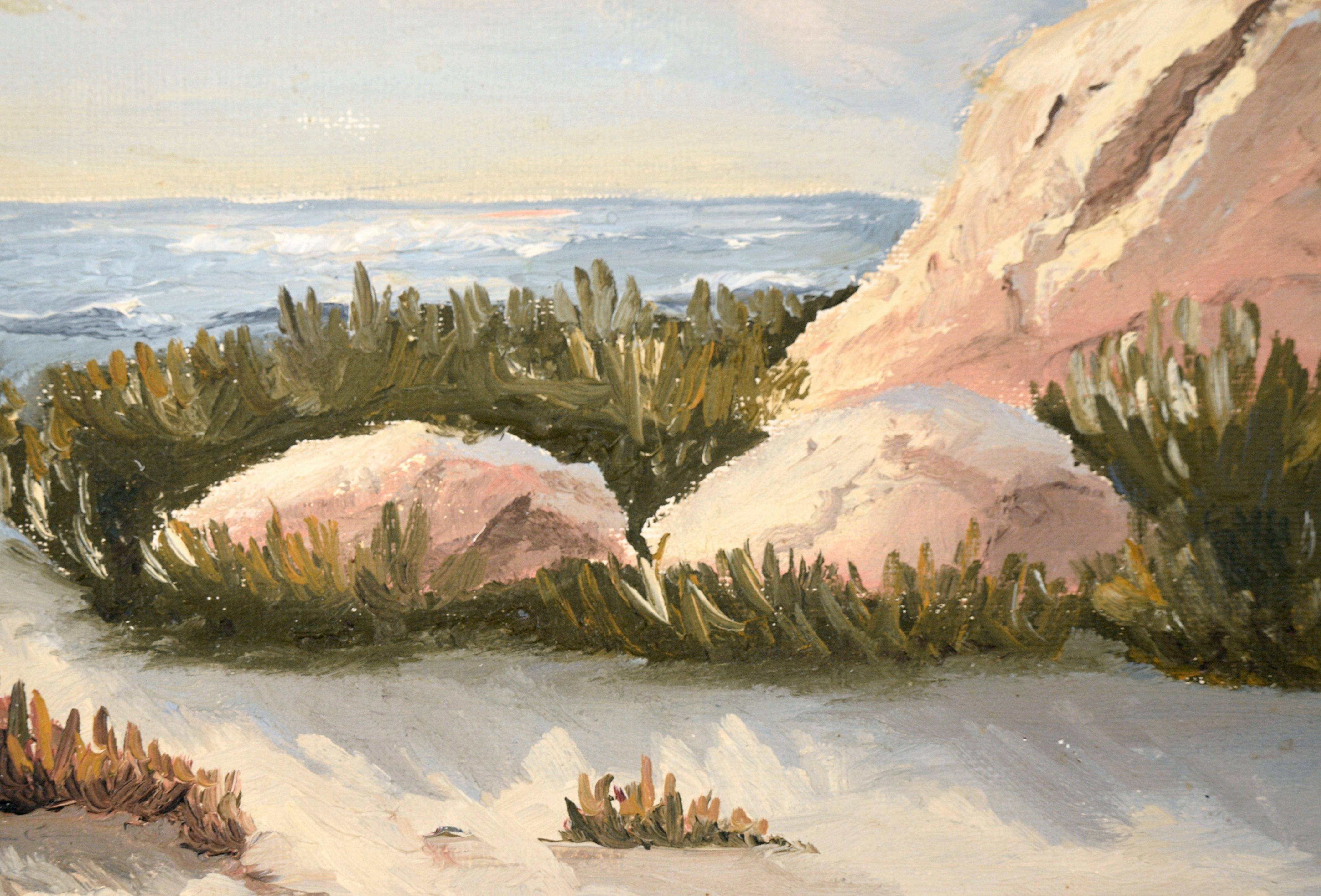 Paisaje de la playa de Carmel - Óleo sobre tabla de artista en venta 2