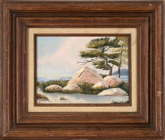 Vintage Carmel Beach Landscape - Oil on Artist's Board
