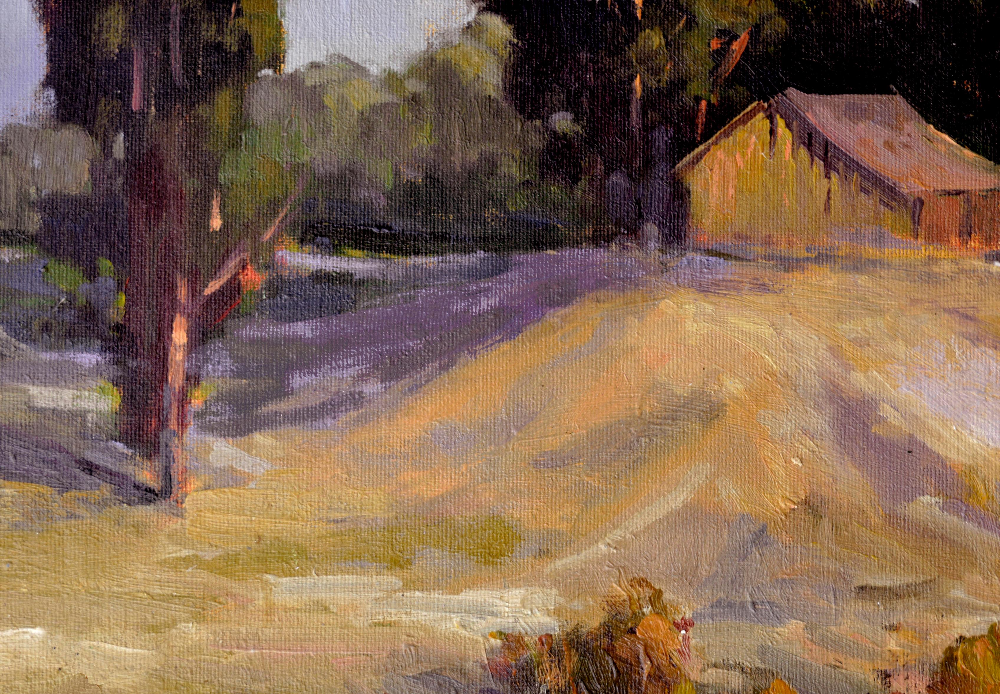 Carmel Valley Barn Landscape  - Painting by Unknown