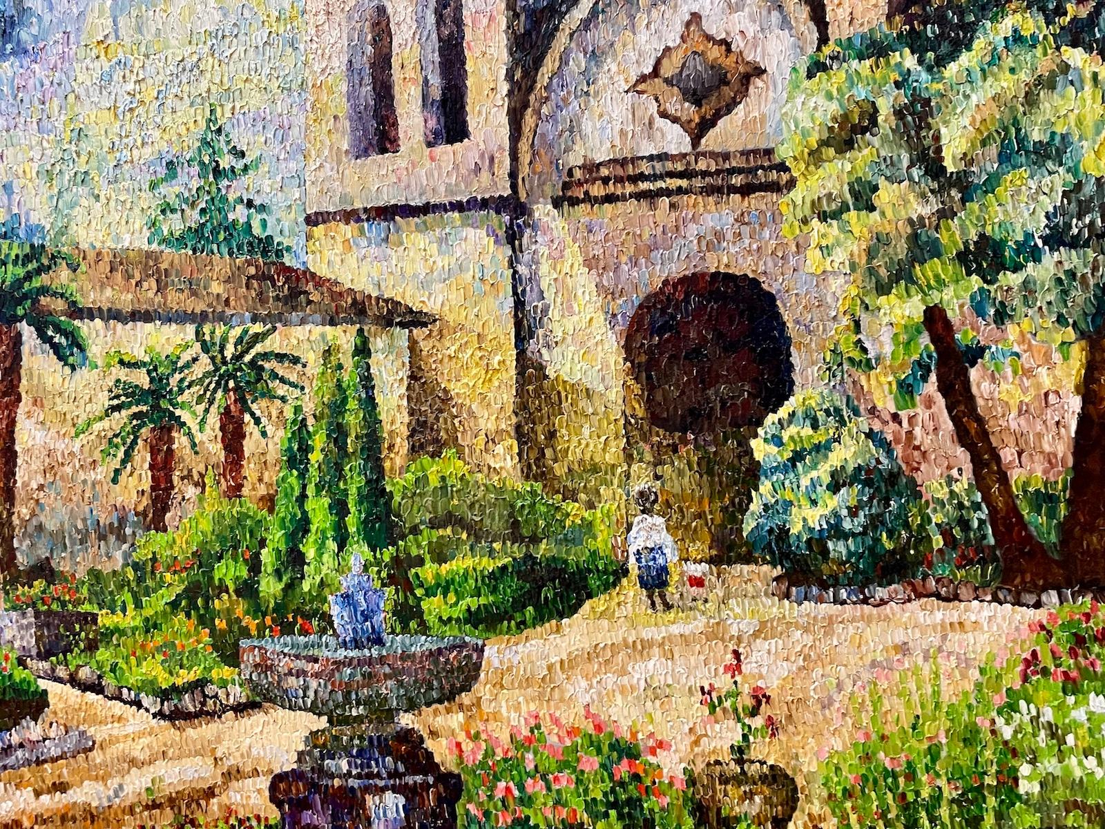 Carmel's Romantic Mission San Carlos Borromeo Del Rio Carmelo - Painting by Unknown