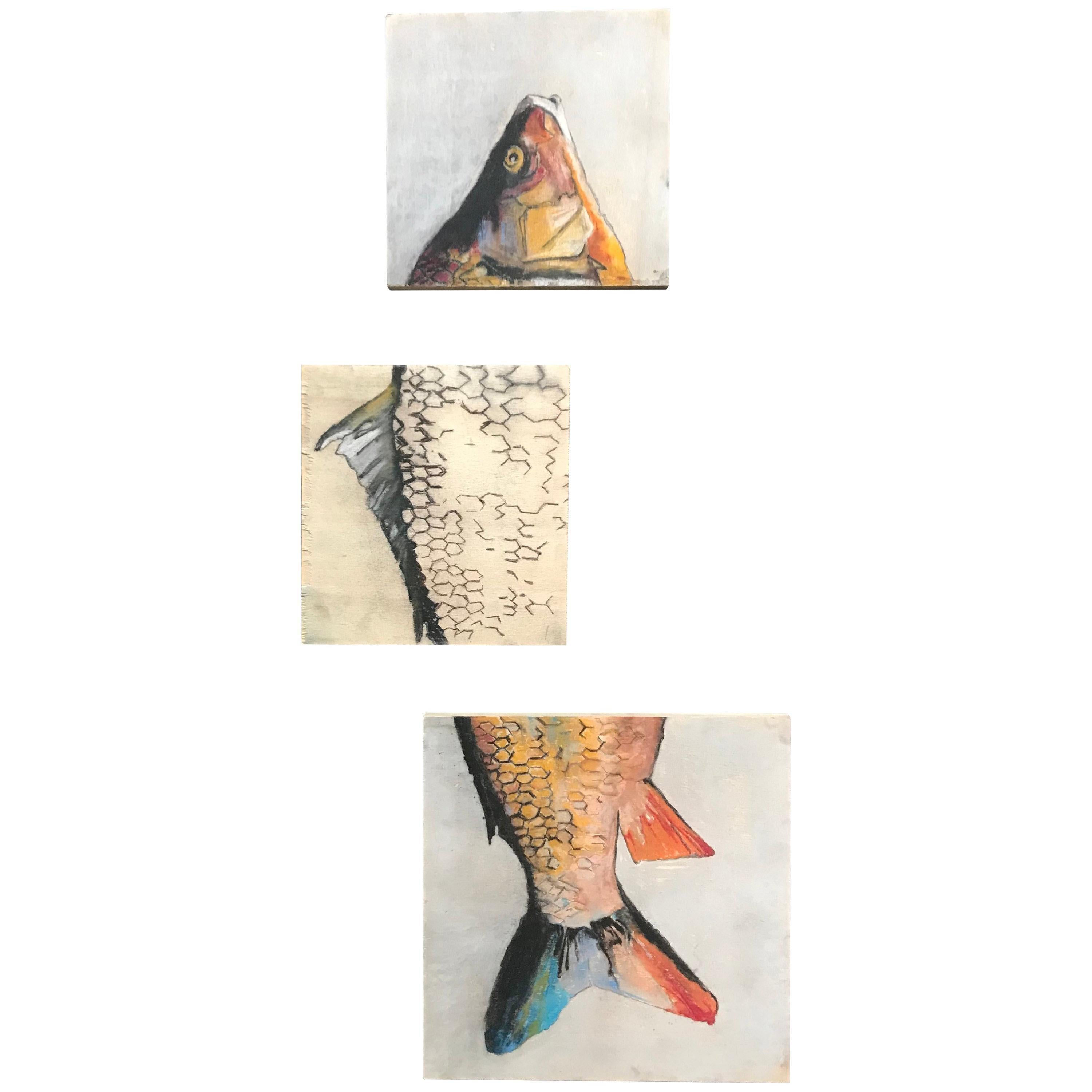 Carpe Diem Fisch-Gemälde – Painting von Unknown