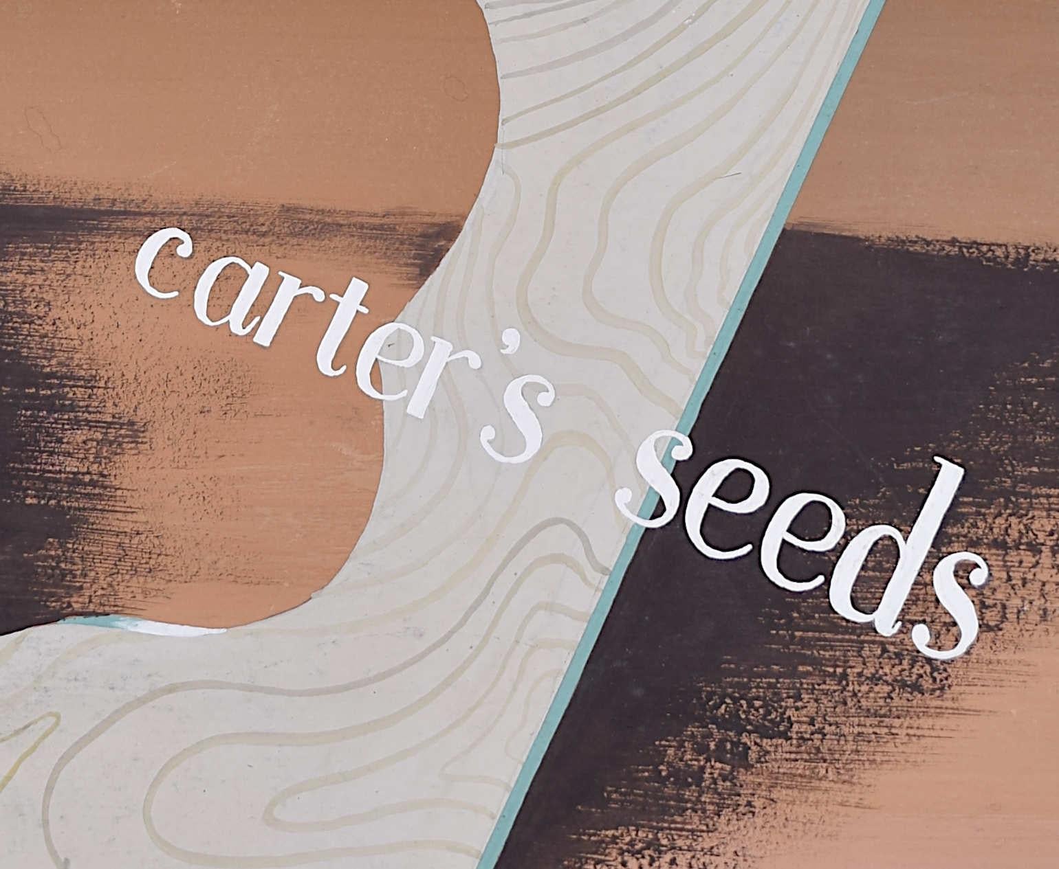 Carter's Seeds, c.1940s poster design - Surrealist Painting by Unknown