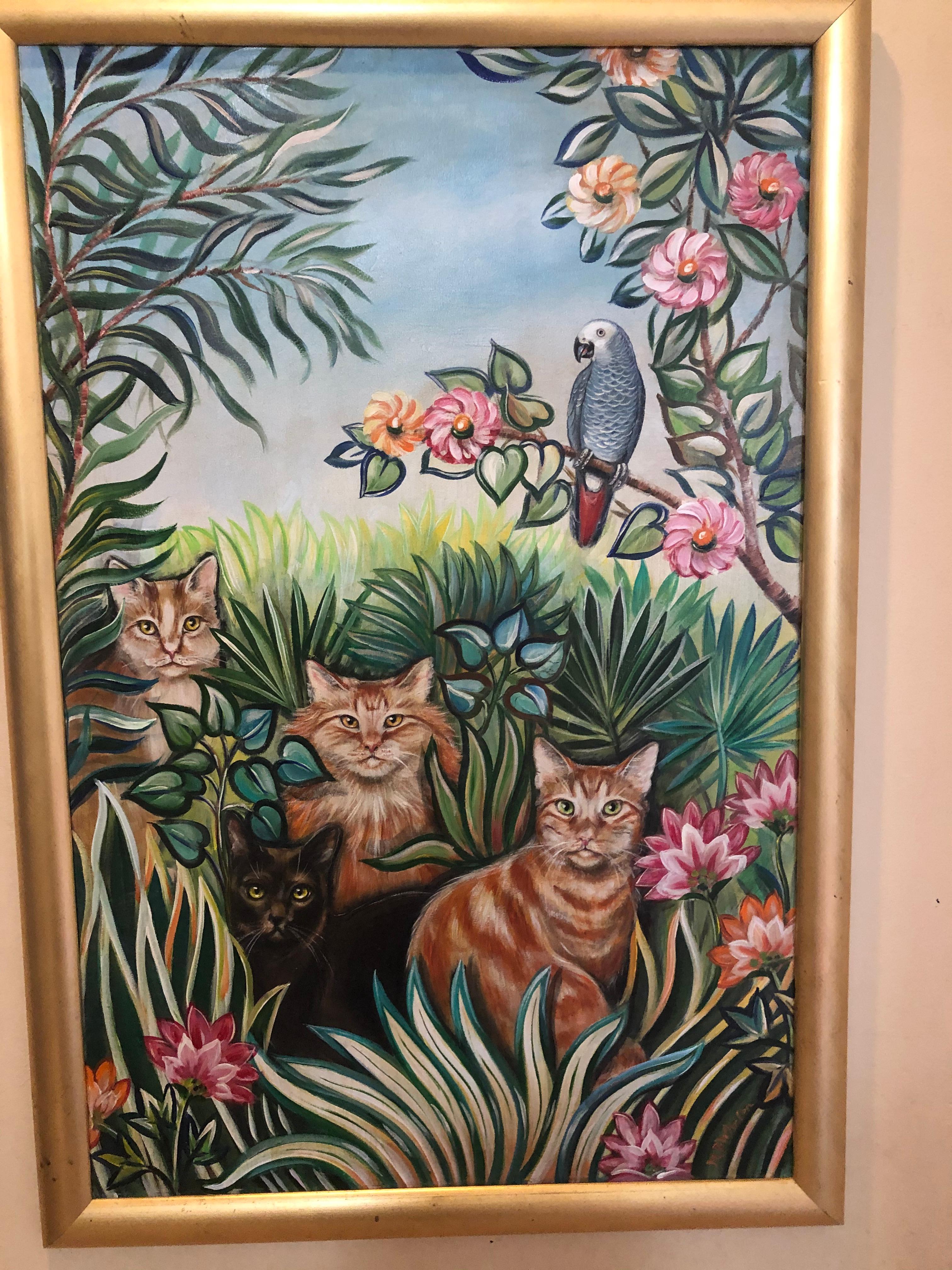 Unknown Animal Painting – Katzen