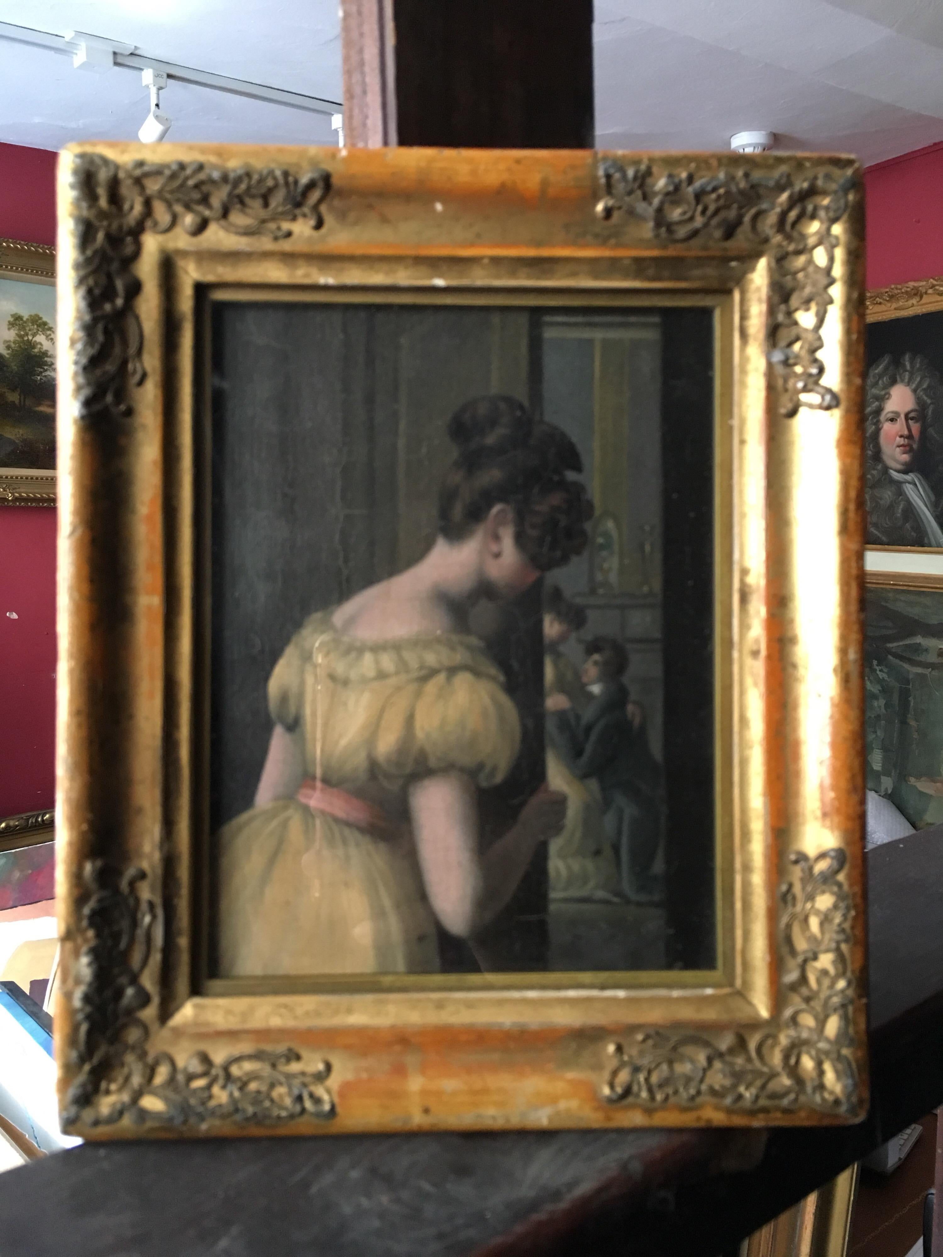 ‘Caught in the Act’, Antique British Oil Painting 4