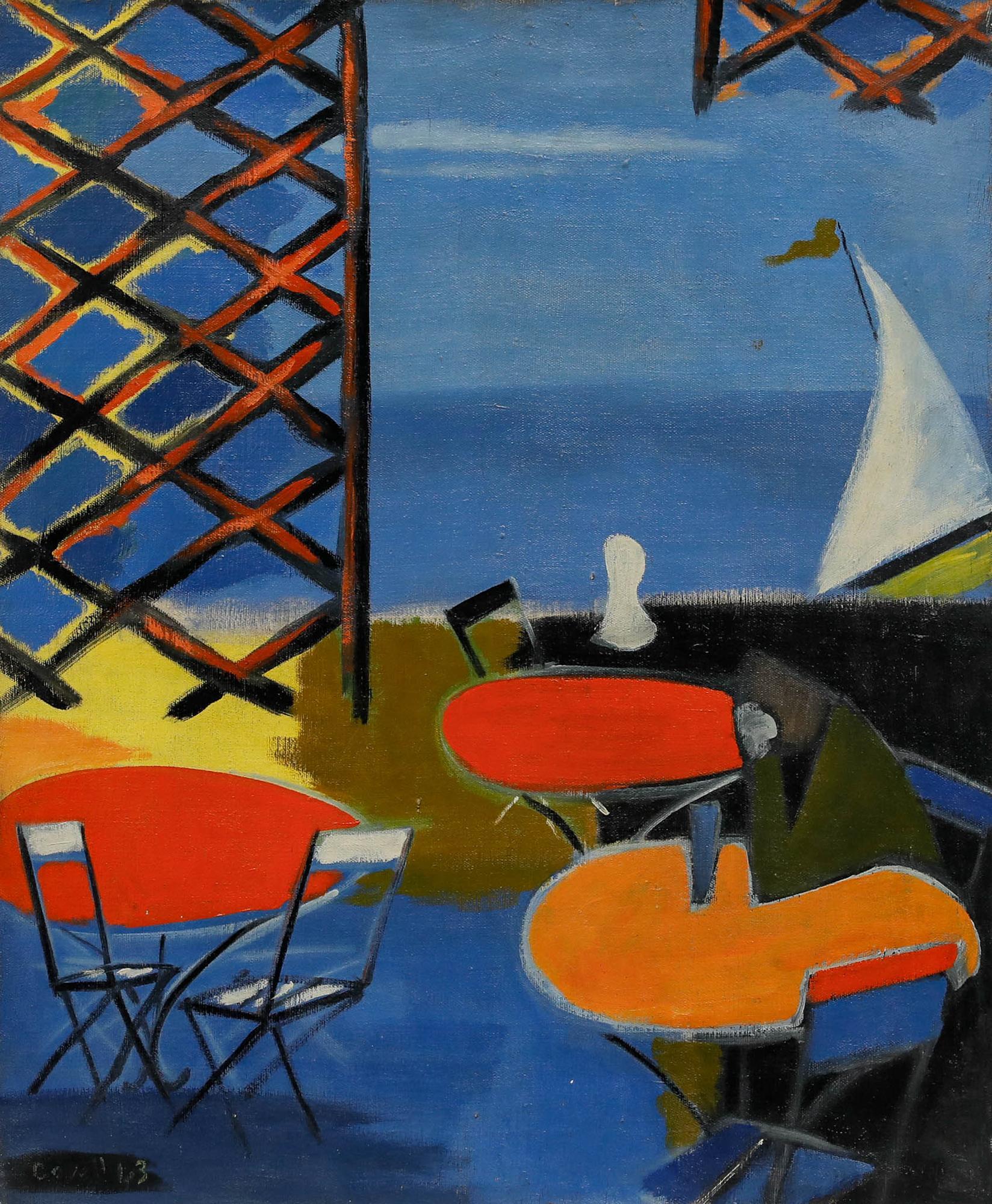 Cavell - 1943 Oil, By the Sea - Painting by Unknown