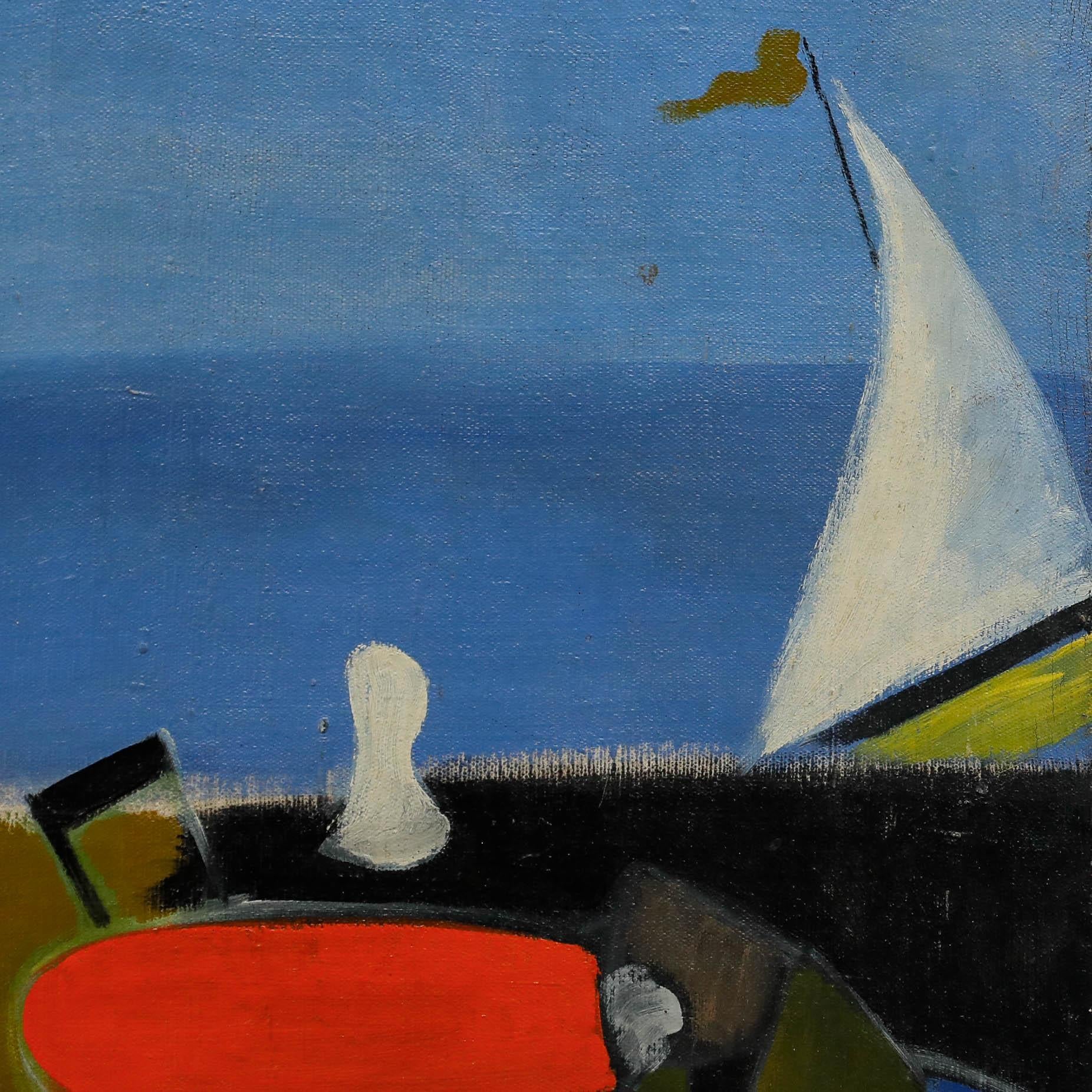 Cavell - 1943 Oil, By the Sea For Sale 1