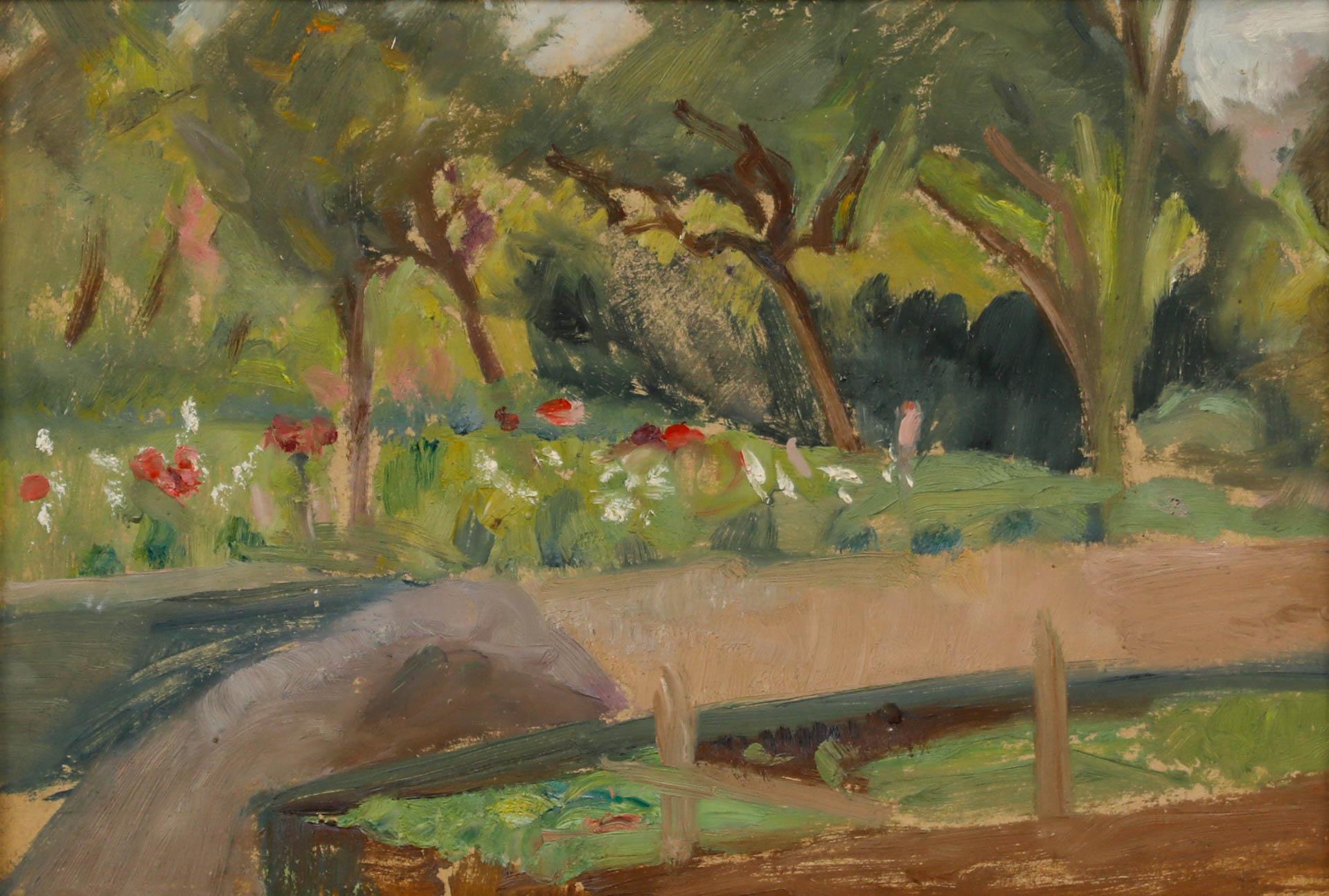 Cecile Hertz-Eyrolles (1875-1974) - Óleo del siglo XX, Jardín de verano - Painting de Unknown