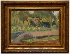Cecile Hertz-Eyrolles (1875-1974) - Óleo del siglo XX, Jardín de verano