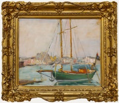 Cecile Hertz-Eyrolles (1875-1974) - Framed Oil, Dropping the Anchor