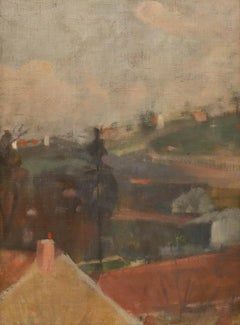 Cecile Hertz-Eyrolles (1875-1974) - Framed Oil, Rooftops with a View