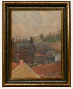 Cecile Hertz-Eyrolles (1875-1974) - Framed Oil, Rooftops with a View