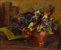 Cecile Hertz-Eyrolles (1875-1974) - Framed Oil, Still Life of Violas