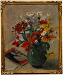 Cecile Hertz-Eyrolles (1875-1974) - Framed Oil, Still Life of Wildflower