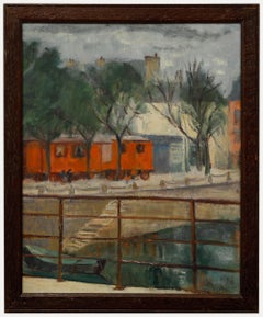 Cecile Hertz-Eyrolles (1875-1974) - Framed Oil, The Red Caravan