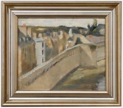 Cecile Hertz-Eyrolles (1875-1974) - Huile encadrée, vue des ramparts