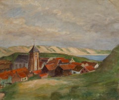 Cecile Hertz-Eyrolles (1875-1974) - Mid 20th Century Oil, A Village in Normandy