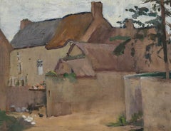 Cecile Hertz-Eyrolles (1875-1974) - Mid 20th Century Oil, Approaching the Farm