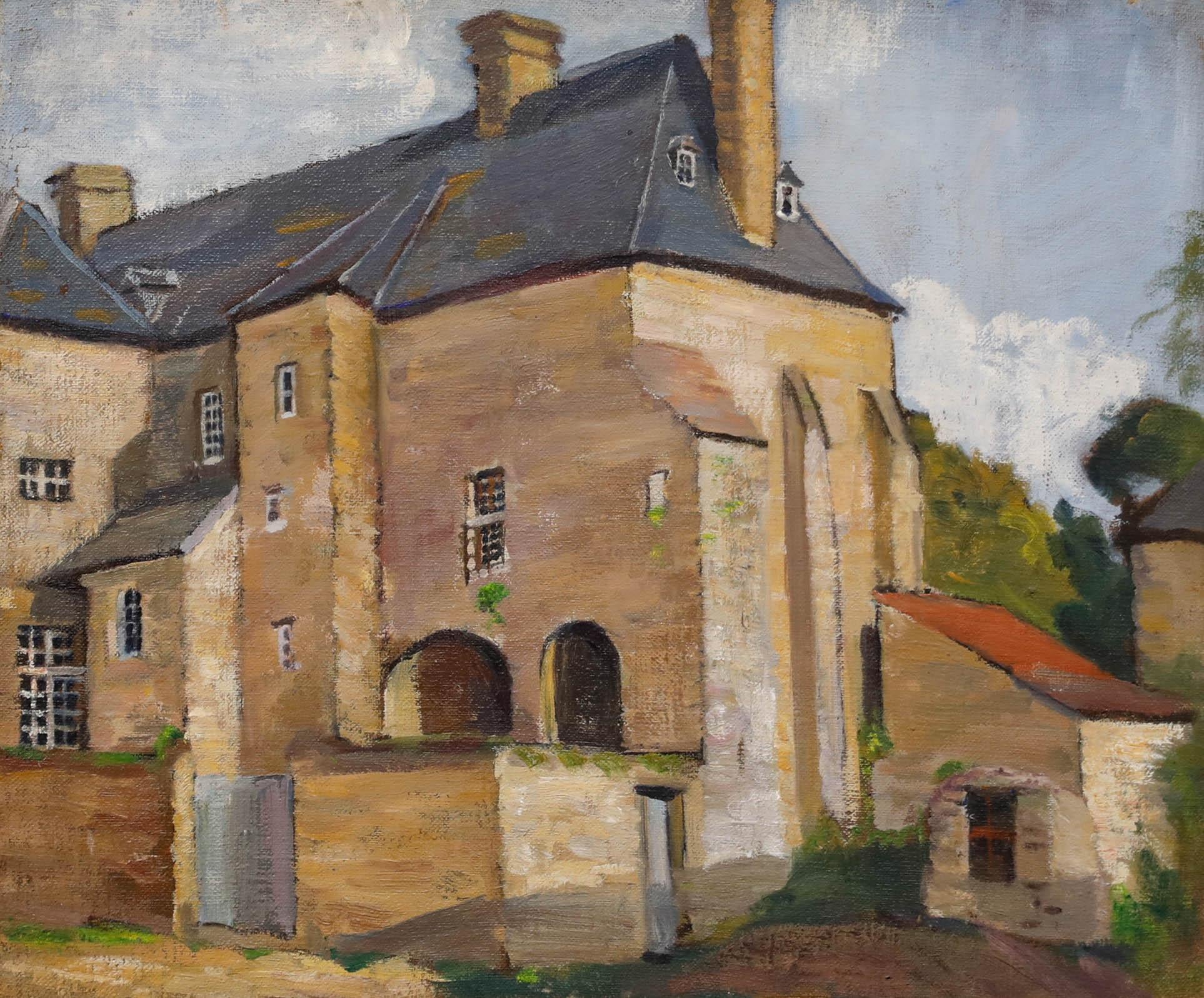 Cecil Hertz-Eyrolles (1875-1974) - Olio della metà del XX secolo, Beynac, Francia - Painting di Unknown