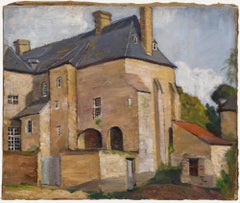 Cecile Hertz-Eyrolles (1875-1974) - Óleo de mediados del siglo XX, Beynac, Francia