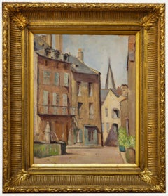 Cecile Hertz-Eyrolles (1875-1974) - Mid 20th Century Oil, By The Fountain