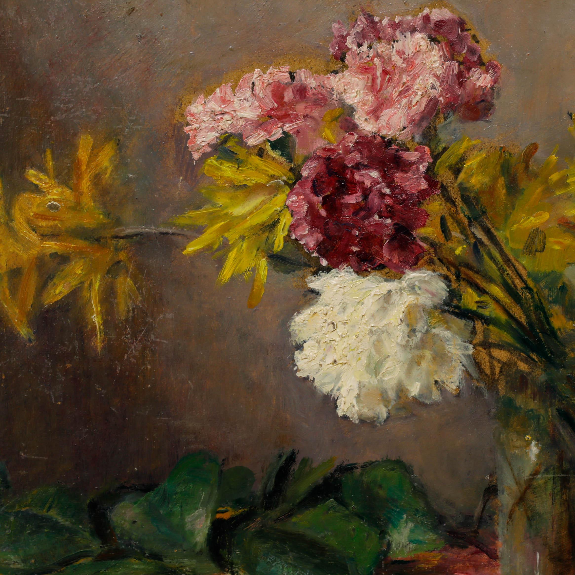 Cecile Hertz-Eyrolles (1875-1974) - Óleo de mediados del siglo XX, Recortes de flores 1