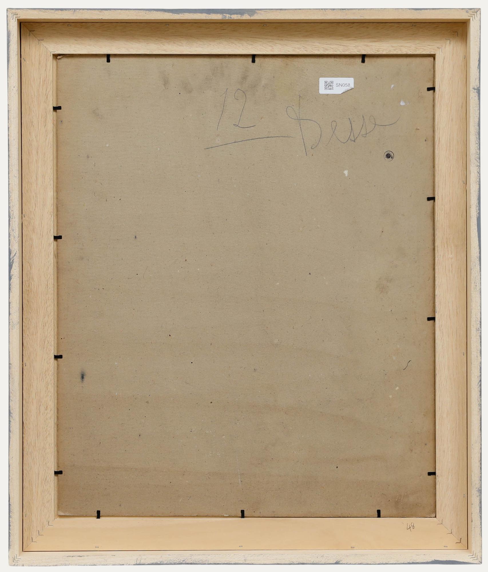 Cecile Hertz-Eyrolles (1875-1974) - Mitte 20. Jahrhundert Öl, La Charcuterie (Grau), Landscape Painting, von Unknown