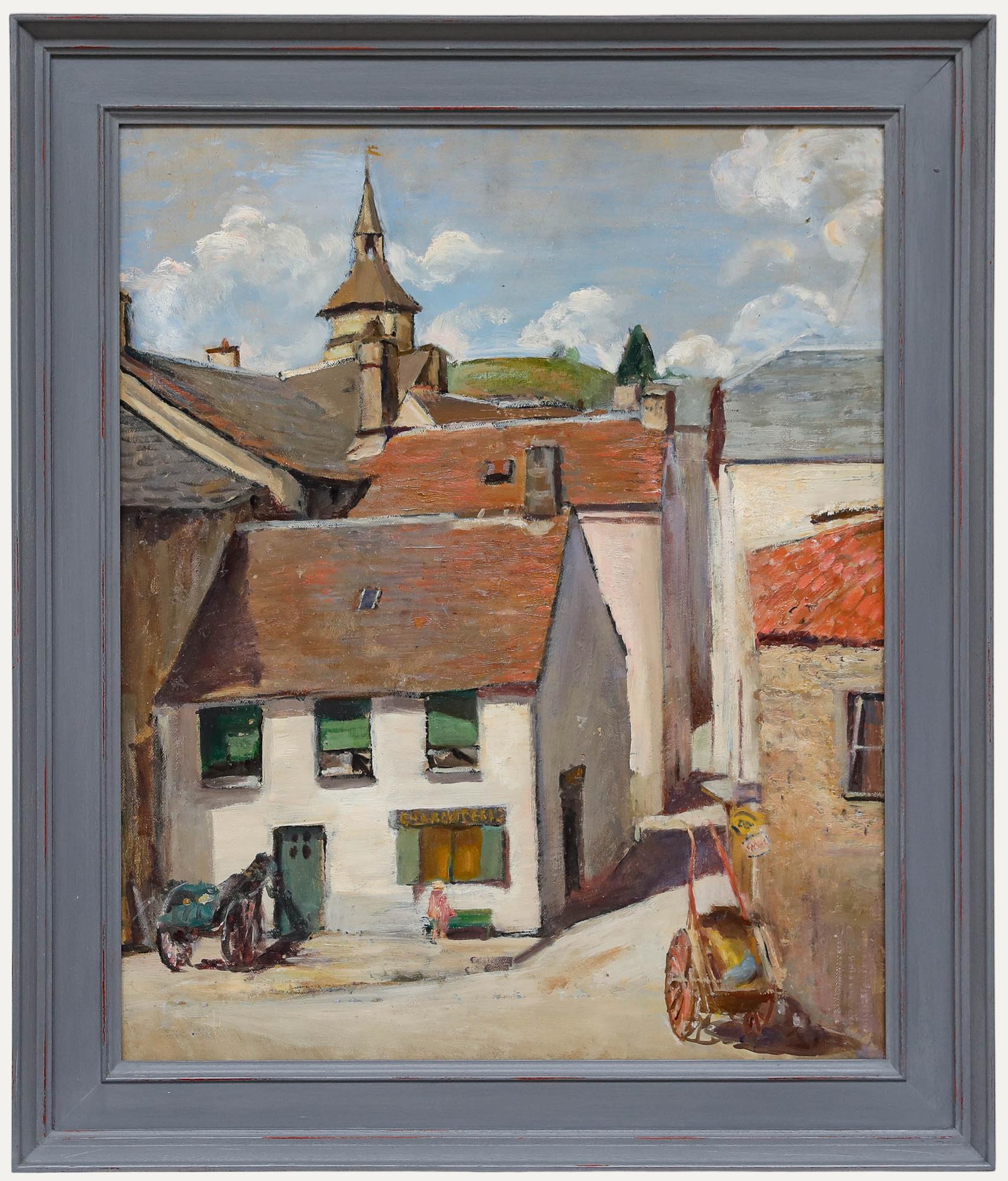 Cecile Hertz-Eyrolles (1875-1974) - Mitte 20. Jahrhundert Öl, La Charcuterie