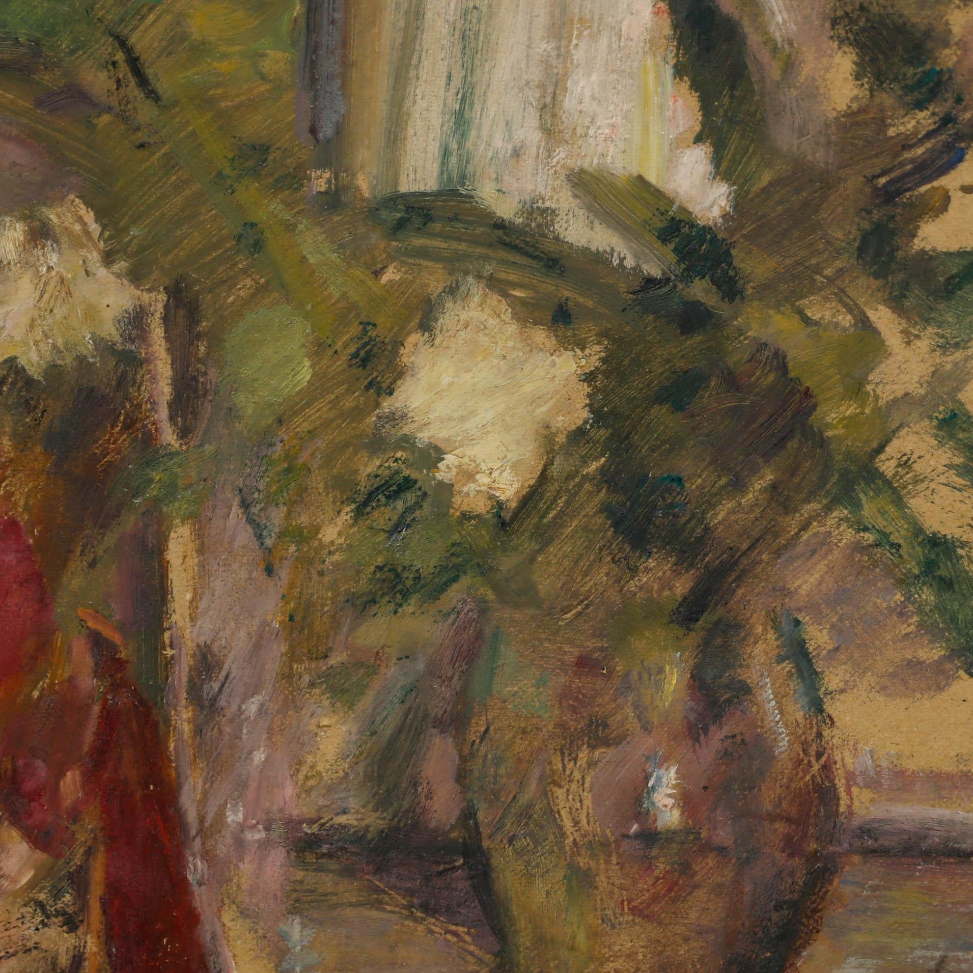 Cecile Hertz-Eyrolles (1875-1974) - Ölgemälde, Nativity Ornamente aus der Mitte des 20. Jahrhunderts im Angebot 1