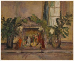 Cecile Hertz-Eyrolles (1875-1974) - Huile du milieu du 20e siècle - Ornements de fantaisie