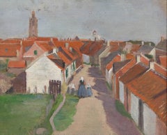 Cecile Hertz-Eyrolles (1875-1974) - Mid 20th Century Oil, Rooftops