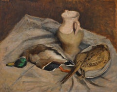 Cecile Hertz-Eyrolles (1875-1974) - Óleo de mediados del siglo XX, Bodegón de aves de corral