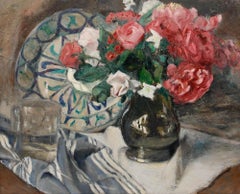 Cecile Hertz-Eyrolles (1875-1974) - Mid 20th Century Oil, Still Life with Roses