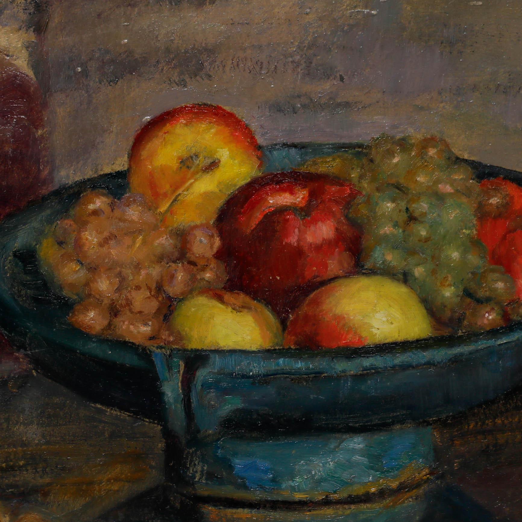 Cecile Hertz-Eyrolles (1875-1974) - Ölgemälde, Die Obstschale, Mitte des 20. Jahrhunderts im Angebot 1